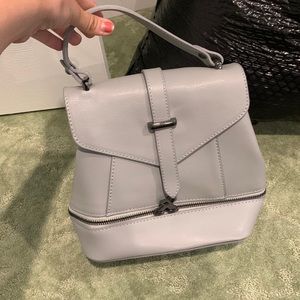 Crossbody Grey Genuine Leather Bag Florence